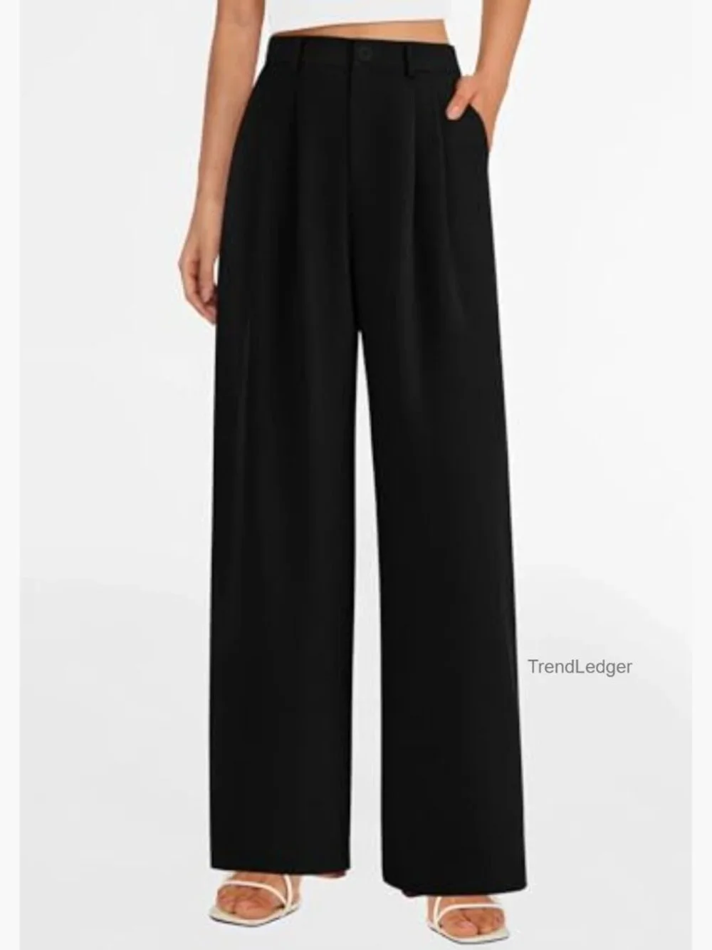High Waisted Straight Leg Work Pants - Picture 4 of 7